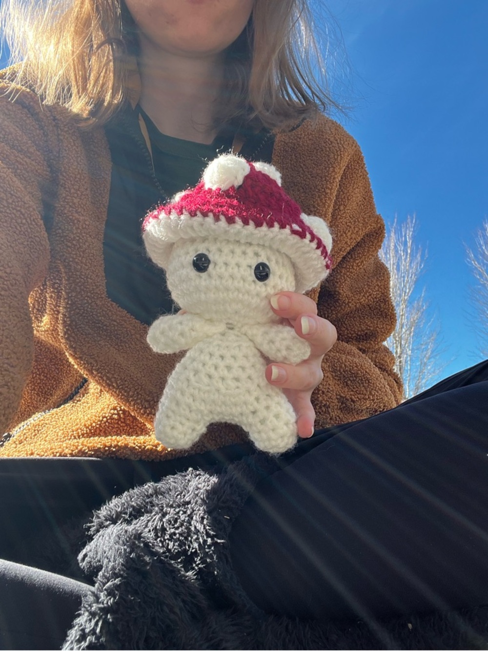 Hand Crocheted Little Mushroom Guy Stuffed Animal Plushie! - Picture 15 of 17